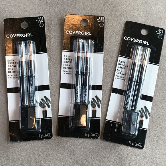COVERGIRL EASY BREEZY BROW PENCILS; BUNDLE OF 3; 4 COLORS AVAILABLE (*SEE BELOW) - Picture 1 of 3